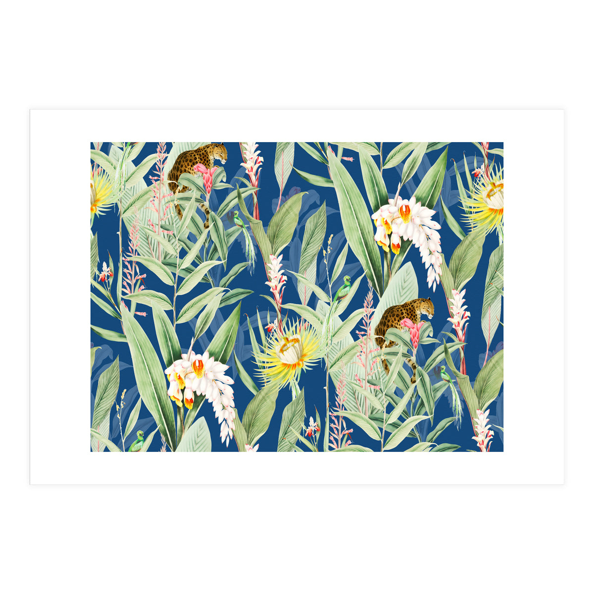 Leopard & Flowers (Print Only)