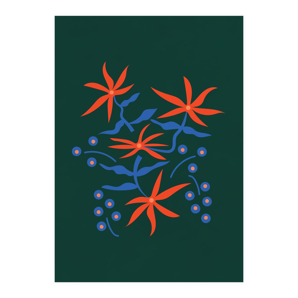 Abstract Retro Botanical Art (Print Only)