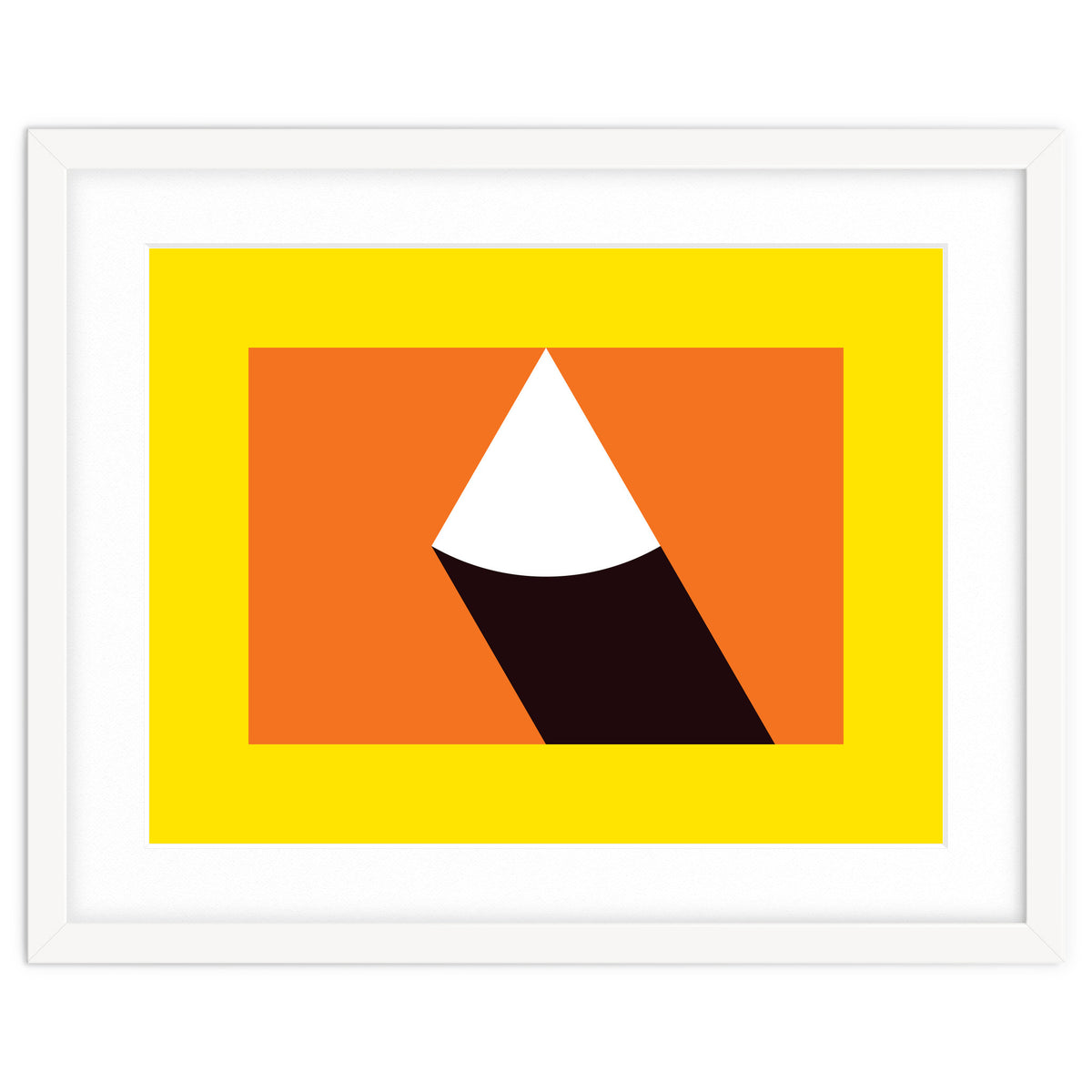 Geometric Shapes No. 47 - orange, black & yellow