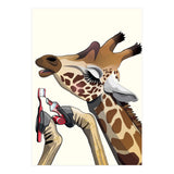Giraffe Brushing Teeth, Funny Bathroom Humour (Print Only) thumbnail