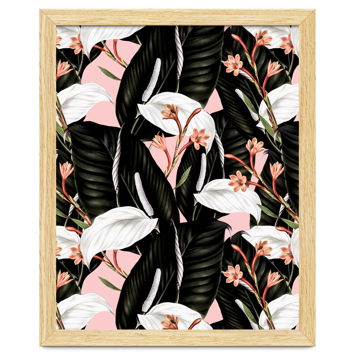 Flowery exotic botanical pink