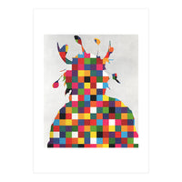 Indian Portrait Disaster · Kicking Bear Colorful Square (Print Only)