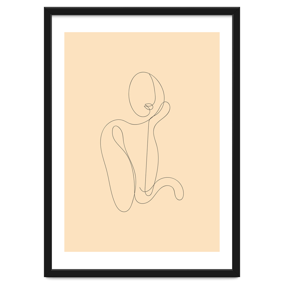 Female Line Art Drawing