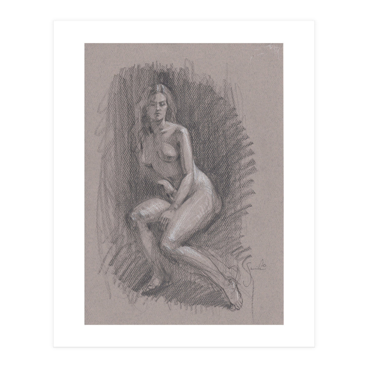 Beautiful drawing of a woman (Print Only)