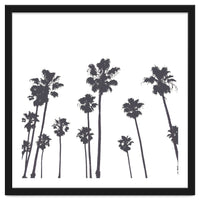 Palms & Sunset-Minimal B&W