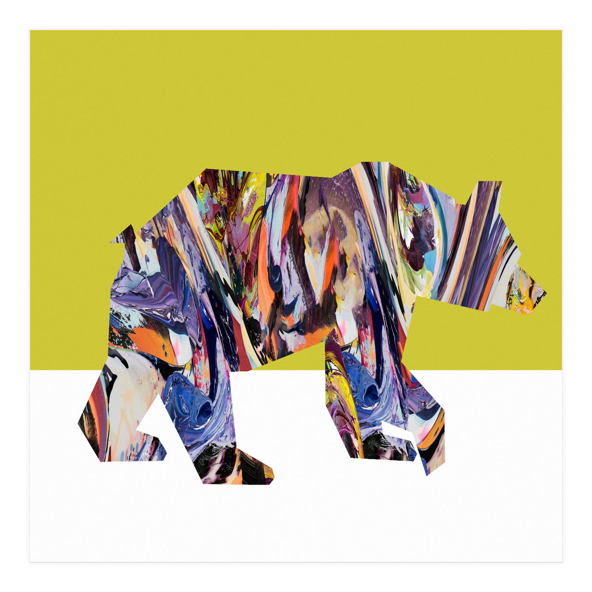 Crazy Ab Polar Bear (Print Only)