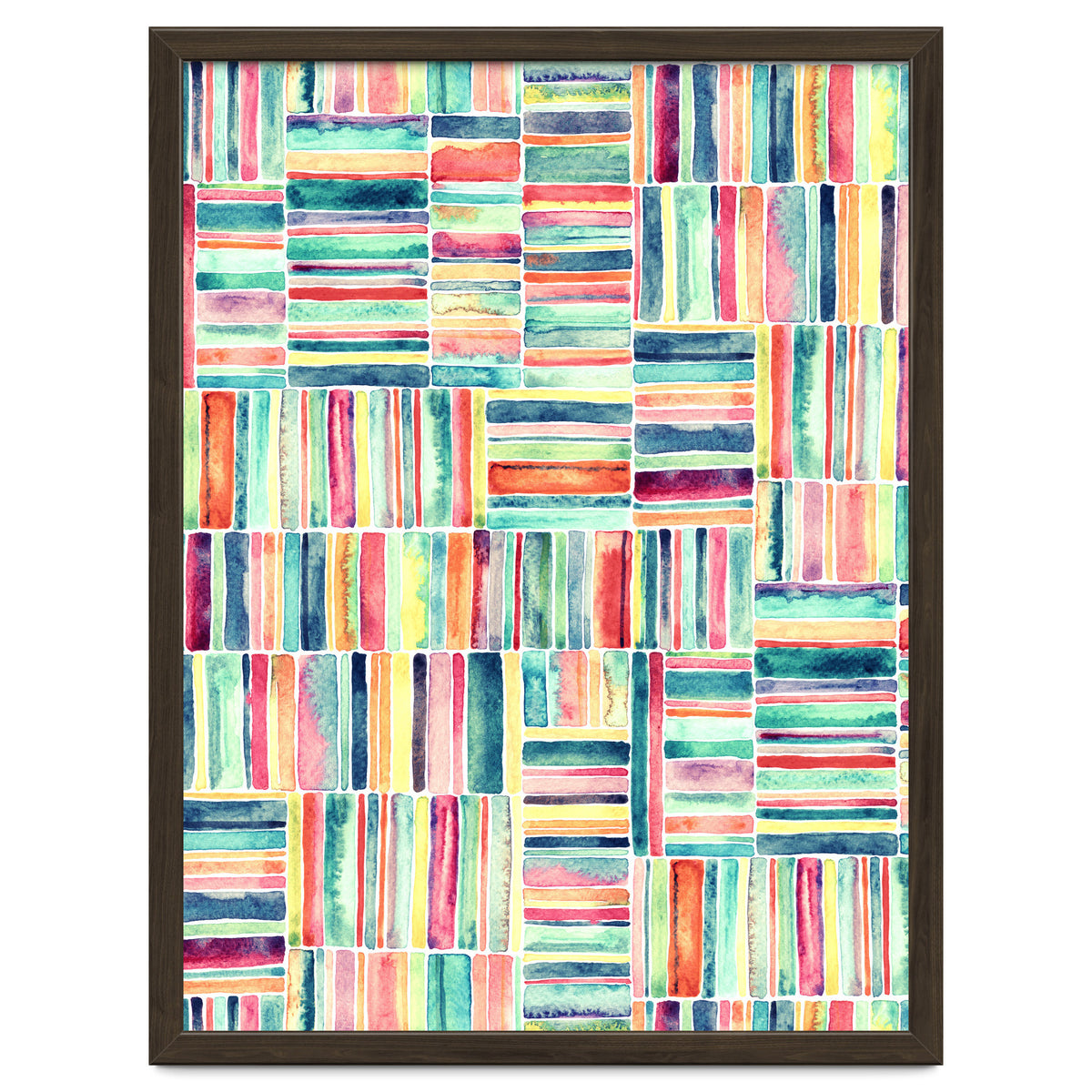 Retro Beach Chair Pastel Watercolor Stripes