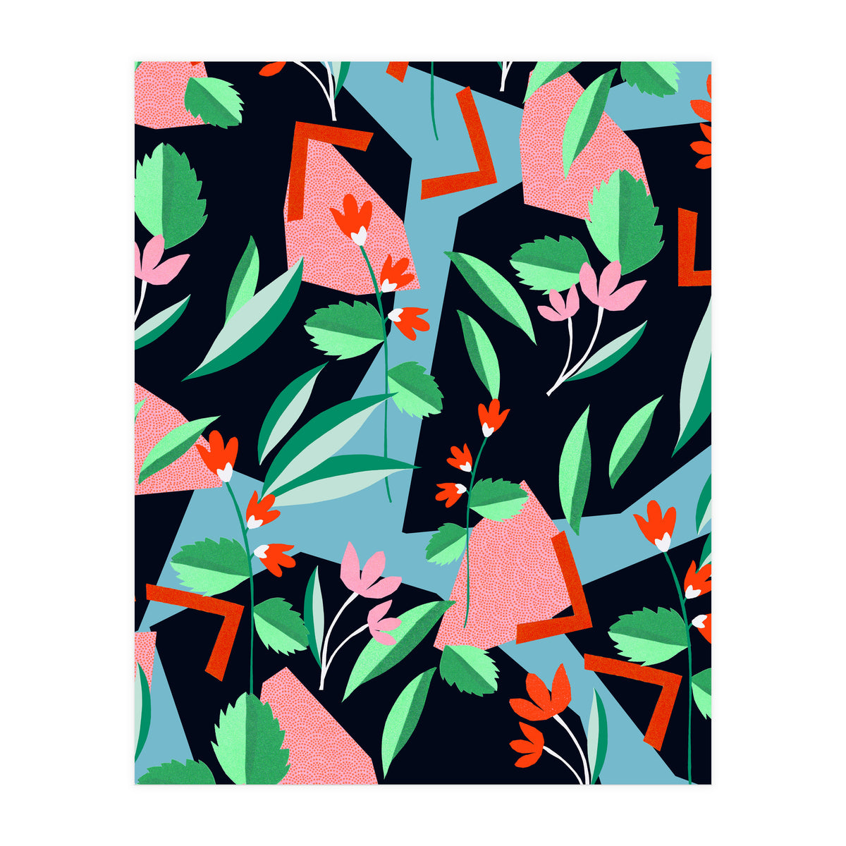 geometric flower (Print Only)