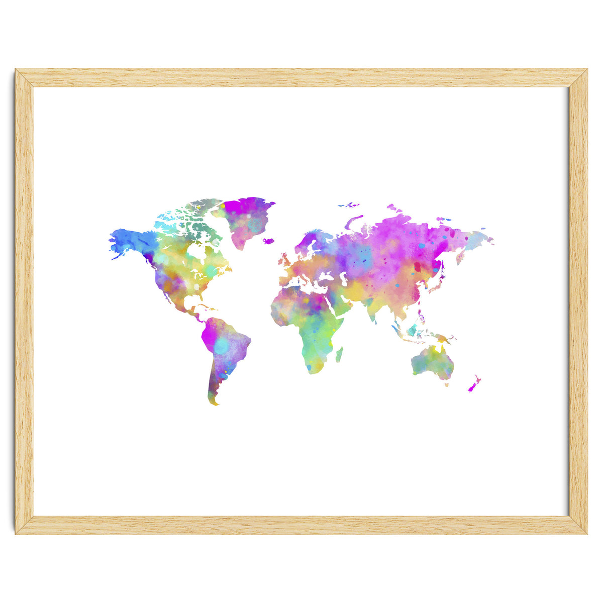 Colorful Watercolor Map