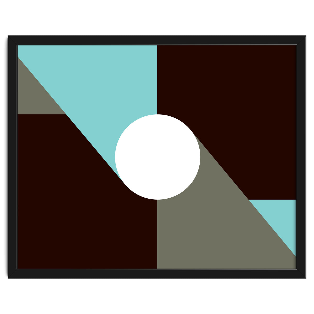 Geometric Shapes No. 29 - baby blue & grey