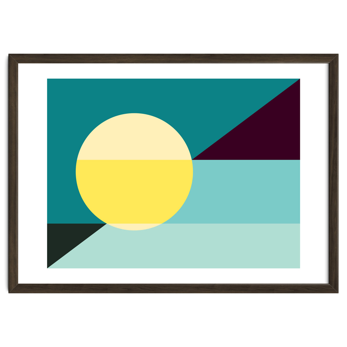 Geometric Shapes No. 3 - teal, purple & yellow