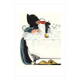 Batman in the Bath, funny Bathroom Humour (Print Only) thumbnail