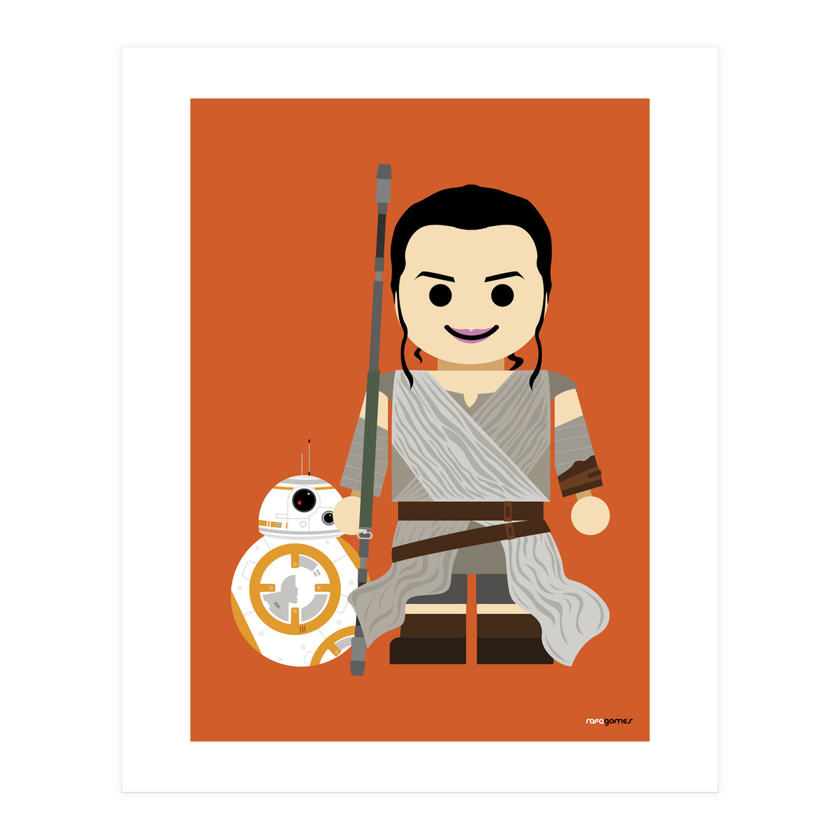 BB8 and Rey Toy (Print Only)