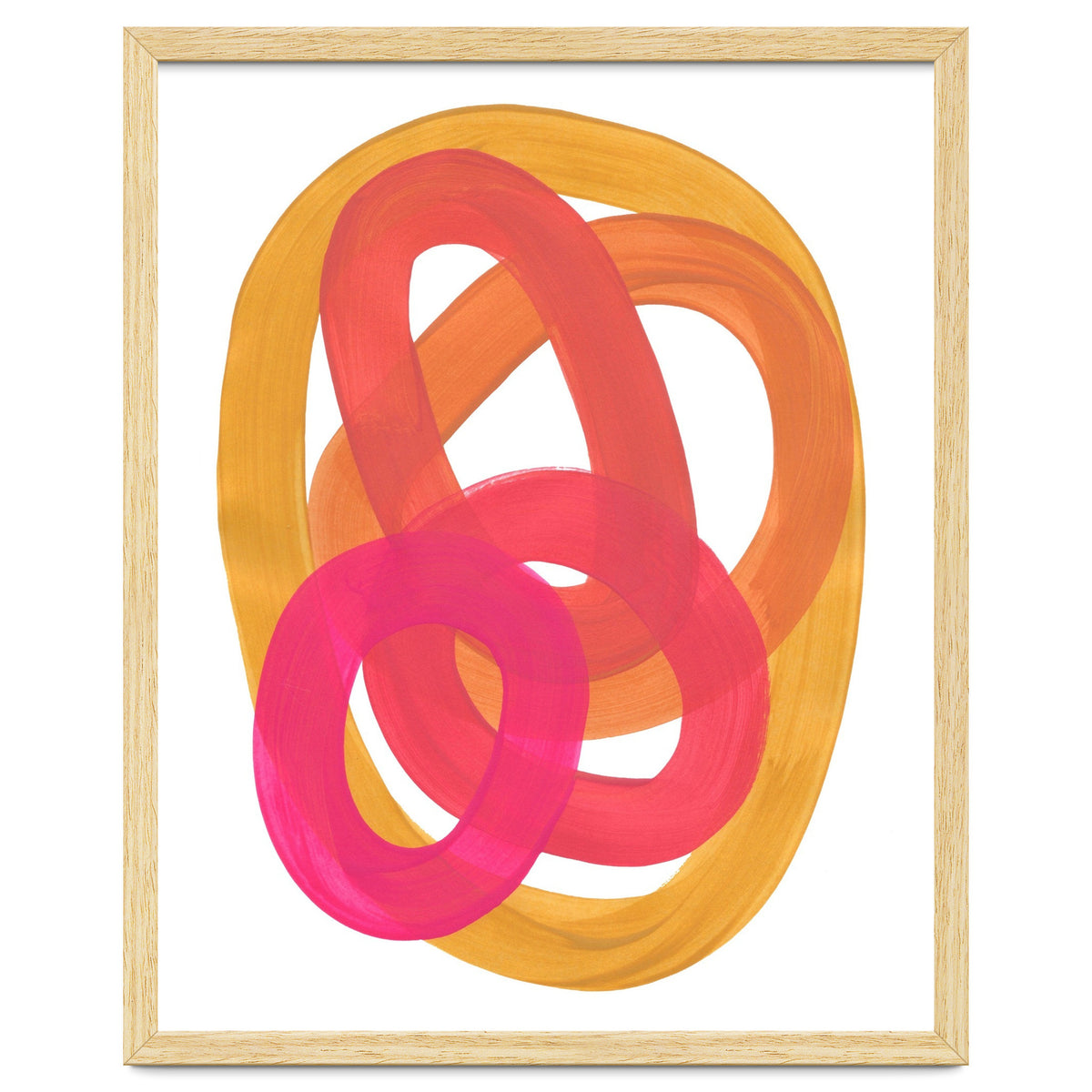 Warm Candy Colors Magenta Yellow Nesting Circles Ombre