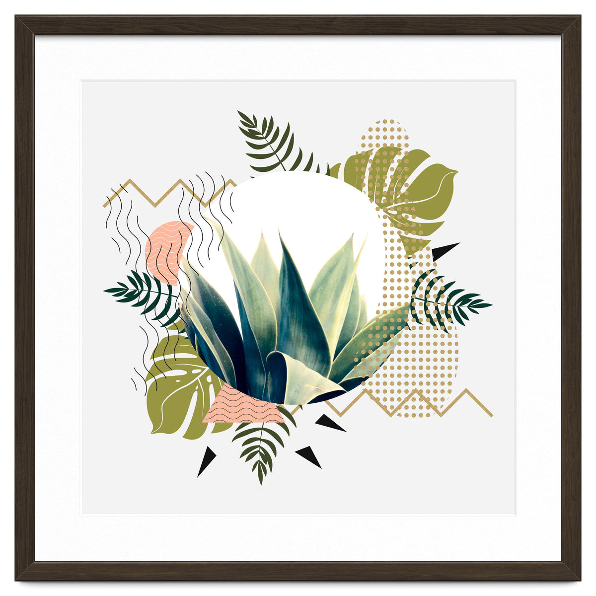 Abstract geometrical and botanical shapes