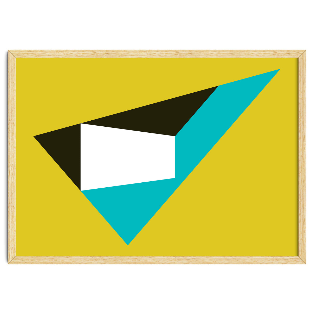 Geometric Shapes No. 39 - mustard & turquoise