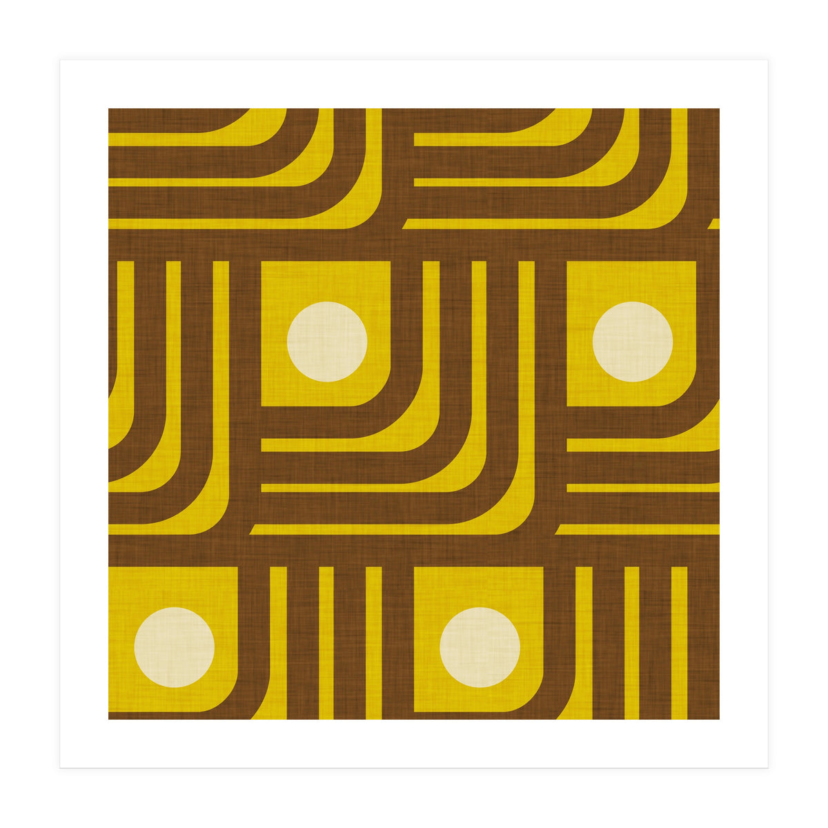 70s Curve Lines Avocado Pearl  (Print Only)