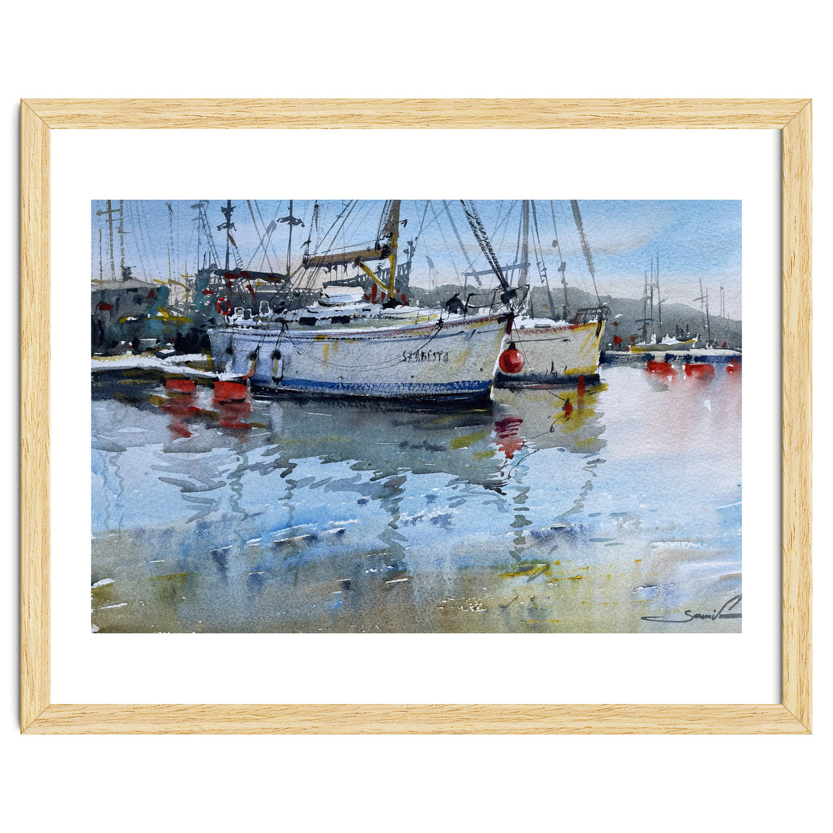 Yachts watercolor
