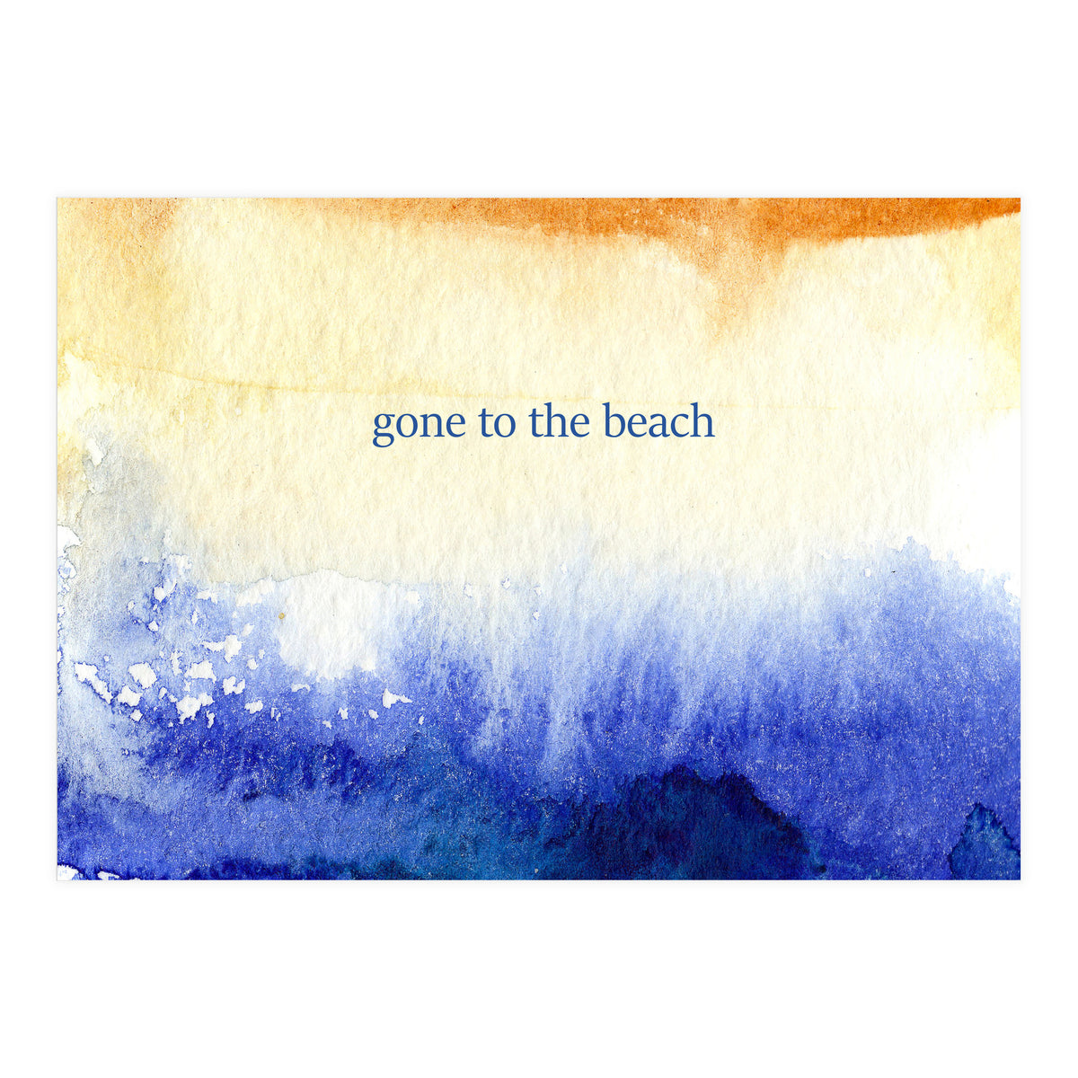 Gone to the beach || watercolor (Print Only)