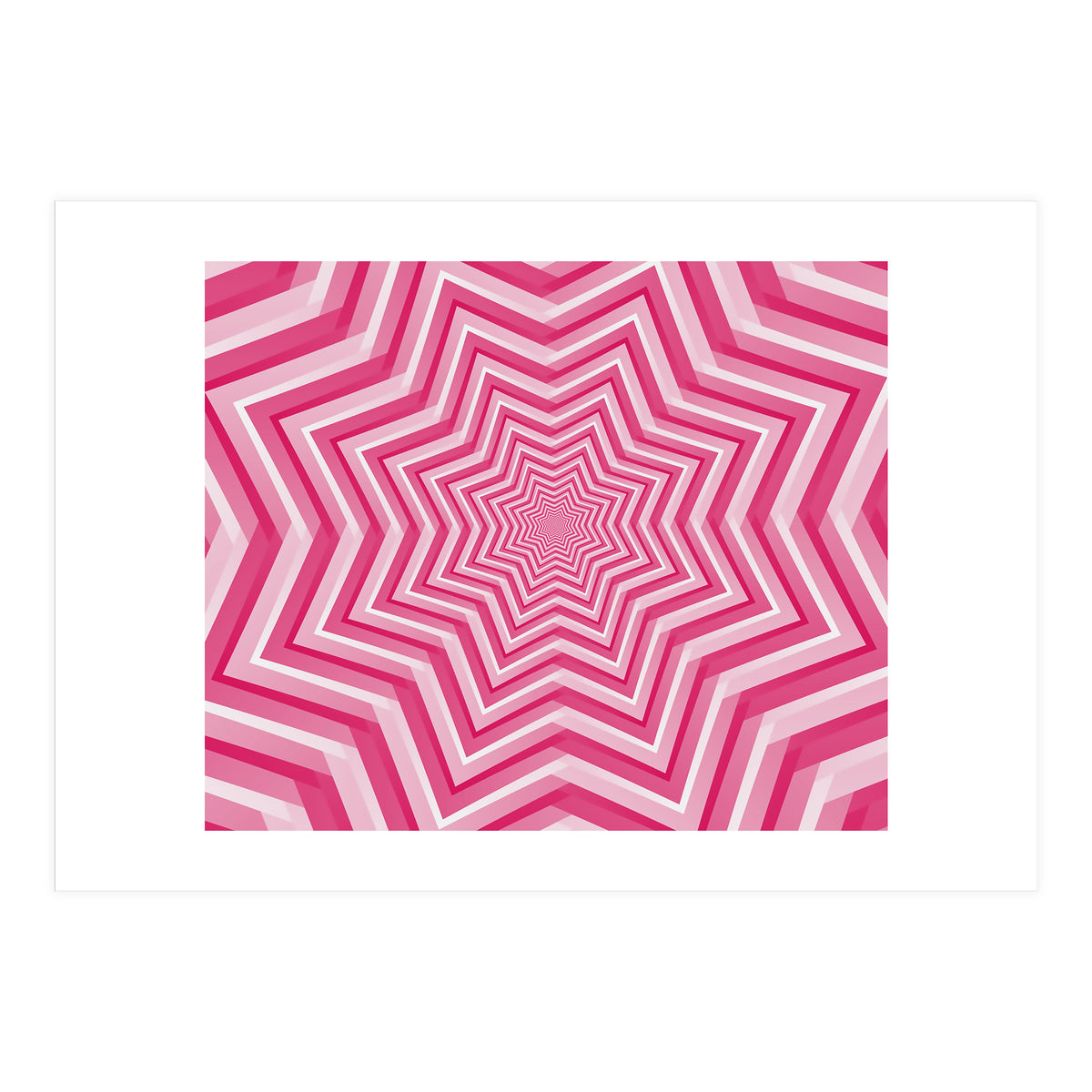 Abstract Pink Geometric Design Art (Print Only)