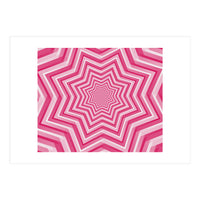 Abstract Pink Geometric Design Art (Print Only)