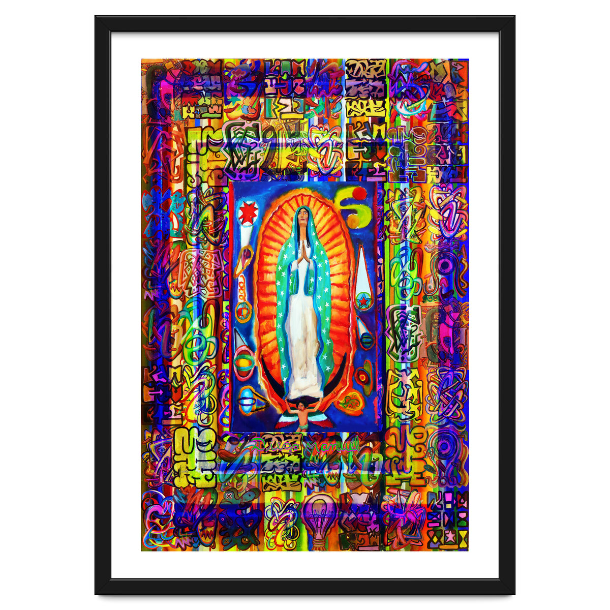 Graffiti Digital 2022 341 and Virgin of Guadalupe