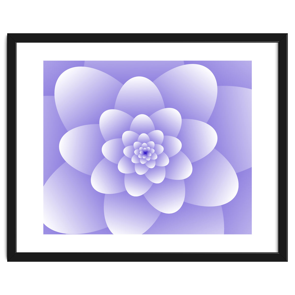 3d Abstract Purple Floral Spiral