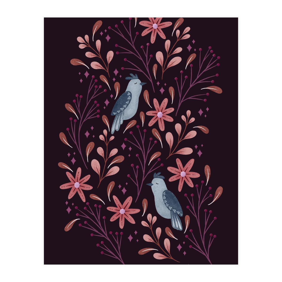 Folk-Art Birds (Print Only)