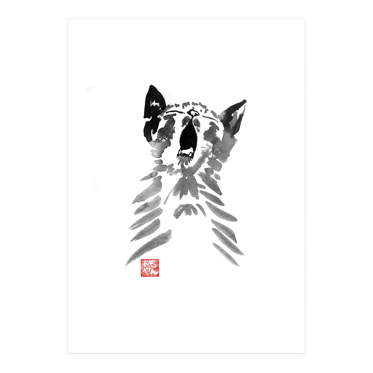 Yawning Cat  (Print Only)