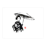 geisha under umbrella (Print Only) thumbnail