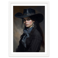 Gothic Cowgirl Moody Dark Painting