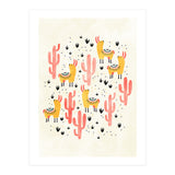 Yellow Llamas Red Cacti (Print Only) thumbnail