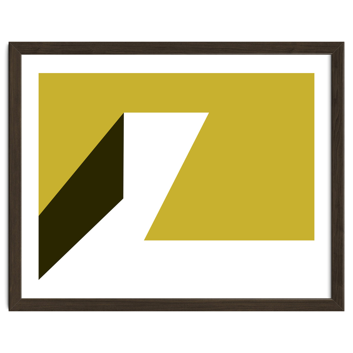 Geometric Shapes No. 78 - mustard, black & white