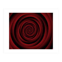 Abstract Concentric Spiral Circles (Print Only)