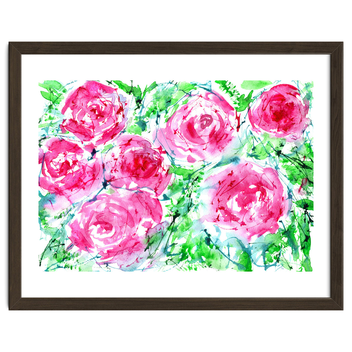 Blooming bouquet || watercolor roses