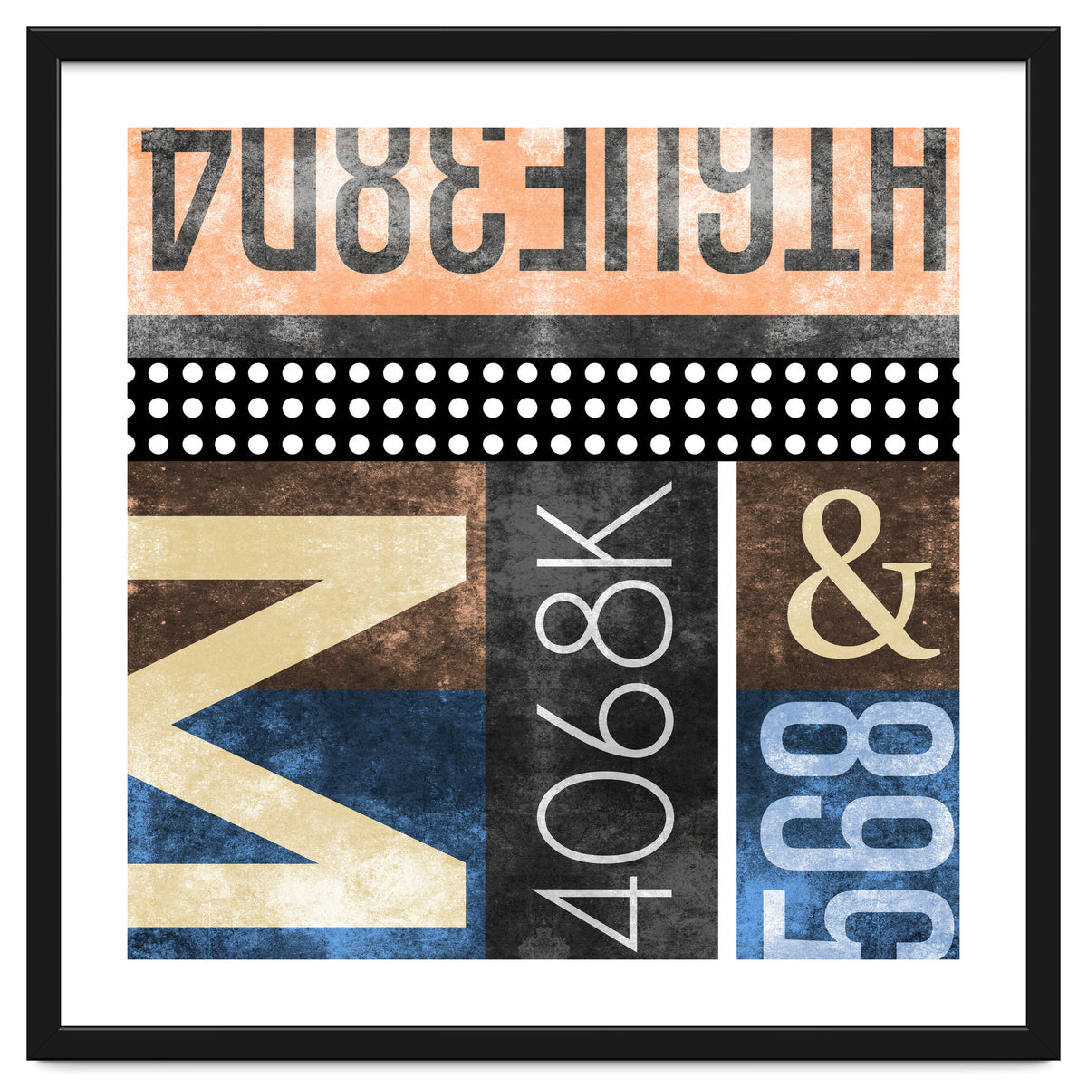 Typographic Industrial Abstract - M