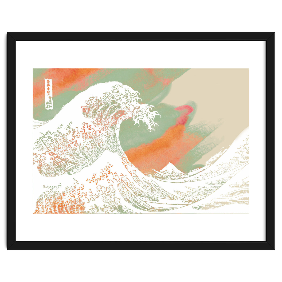 Calm into Great Wave Paint  I