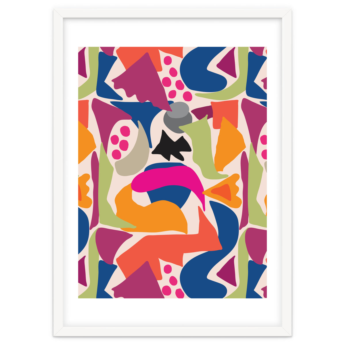 Black Fish Abstract Art