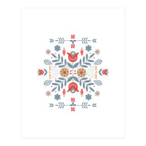 Scandinavian Folk Retro Flower Pattern (Print Only) thumbnail