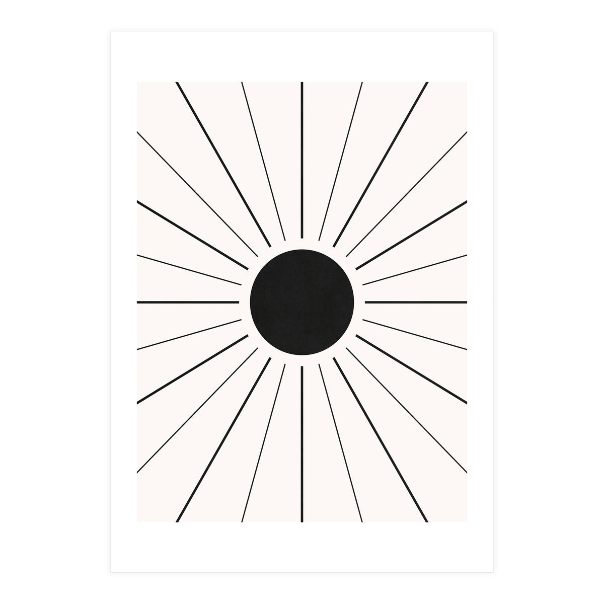 SUN IN LINES - BLACK (Print Only)