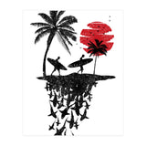 Surfer island sharks (Print Only) thumbnail