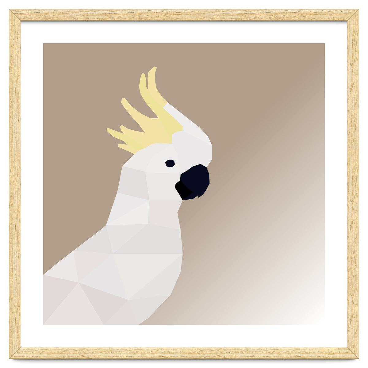 Cockatoo Bird Low Poly Art