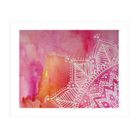 Abstract mandala tye-die - pink (Print Only)