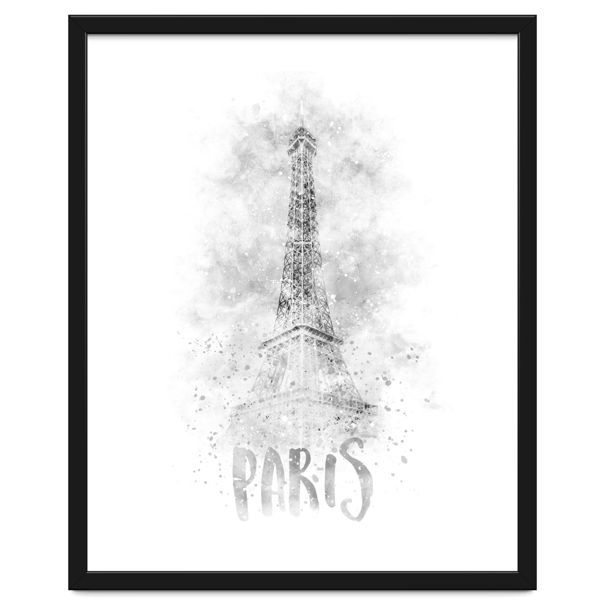 Monochrome Art EIFFEL TOWER | watercolor