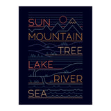 Sun, Mountain, Tree (Print Only) thumbnail