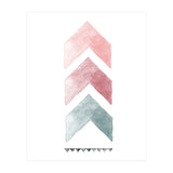 Pink And Blue Watercolor Chevron (Print Only) thumbnail
