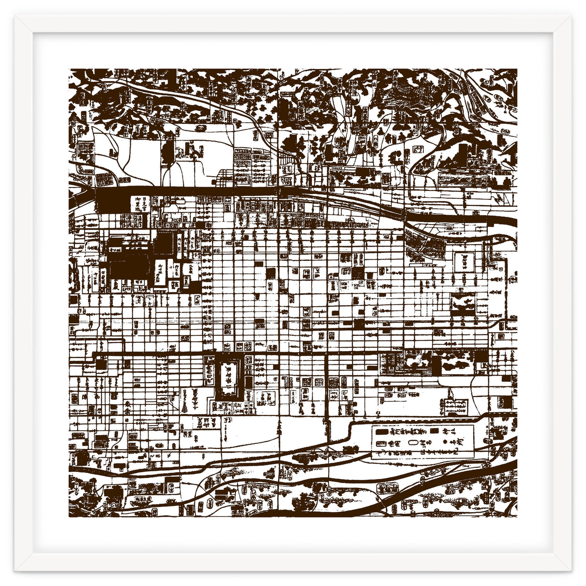 Antique Oriental Town Map