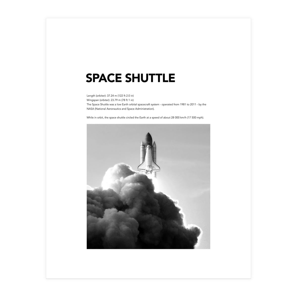 SPACE SHUTTLE (Print Only)