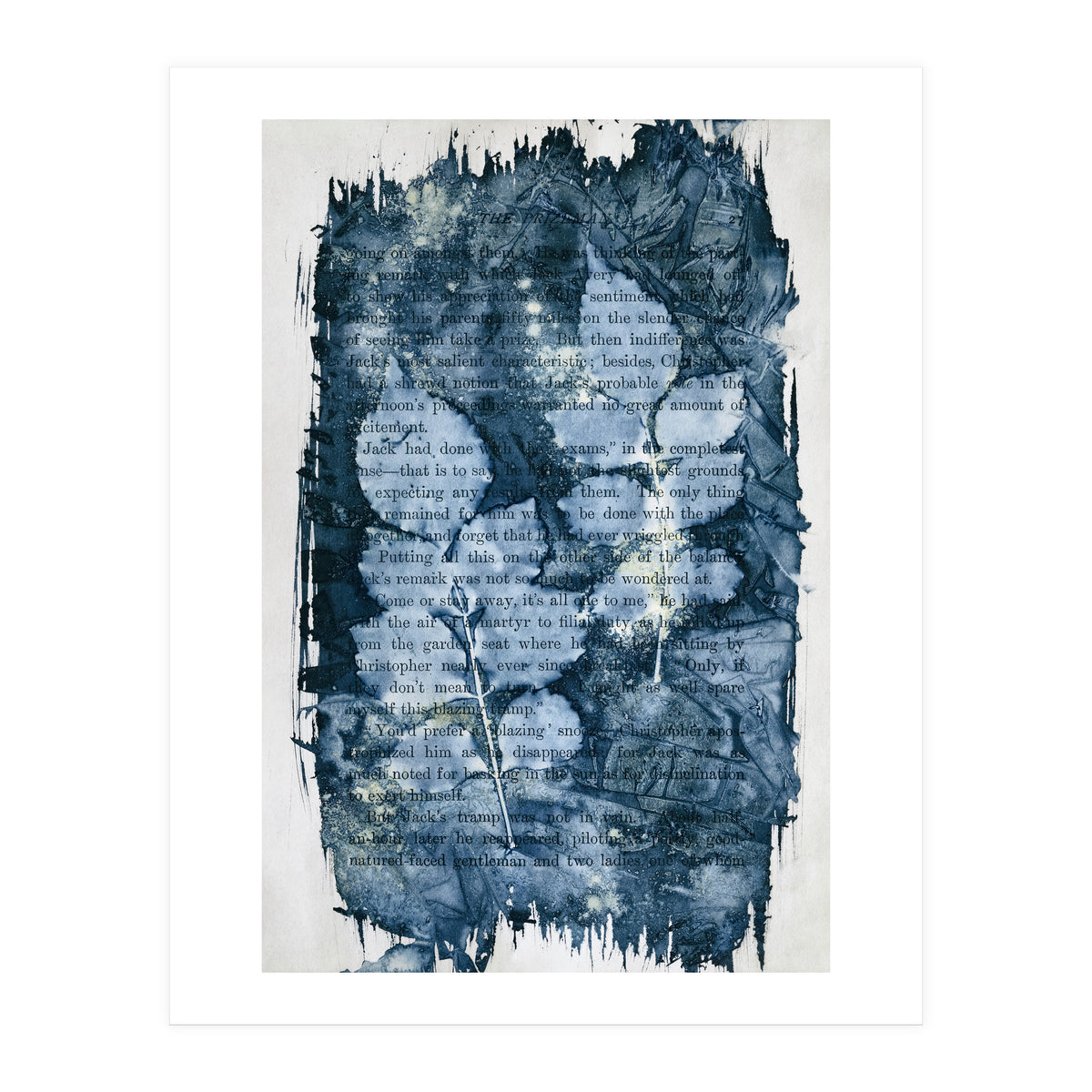 Indigo Blue Botanical Leaves No. 3 (Print Only)