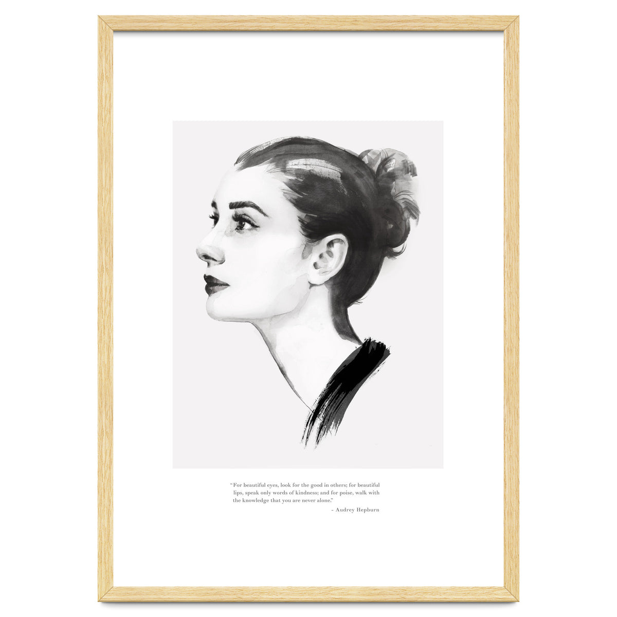 Audrey Hepburn, Quote Black